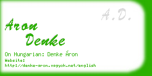 aron denke business card
